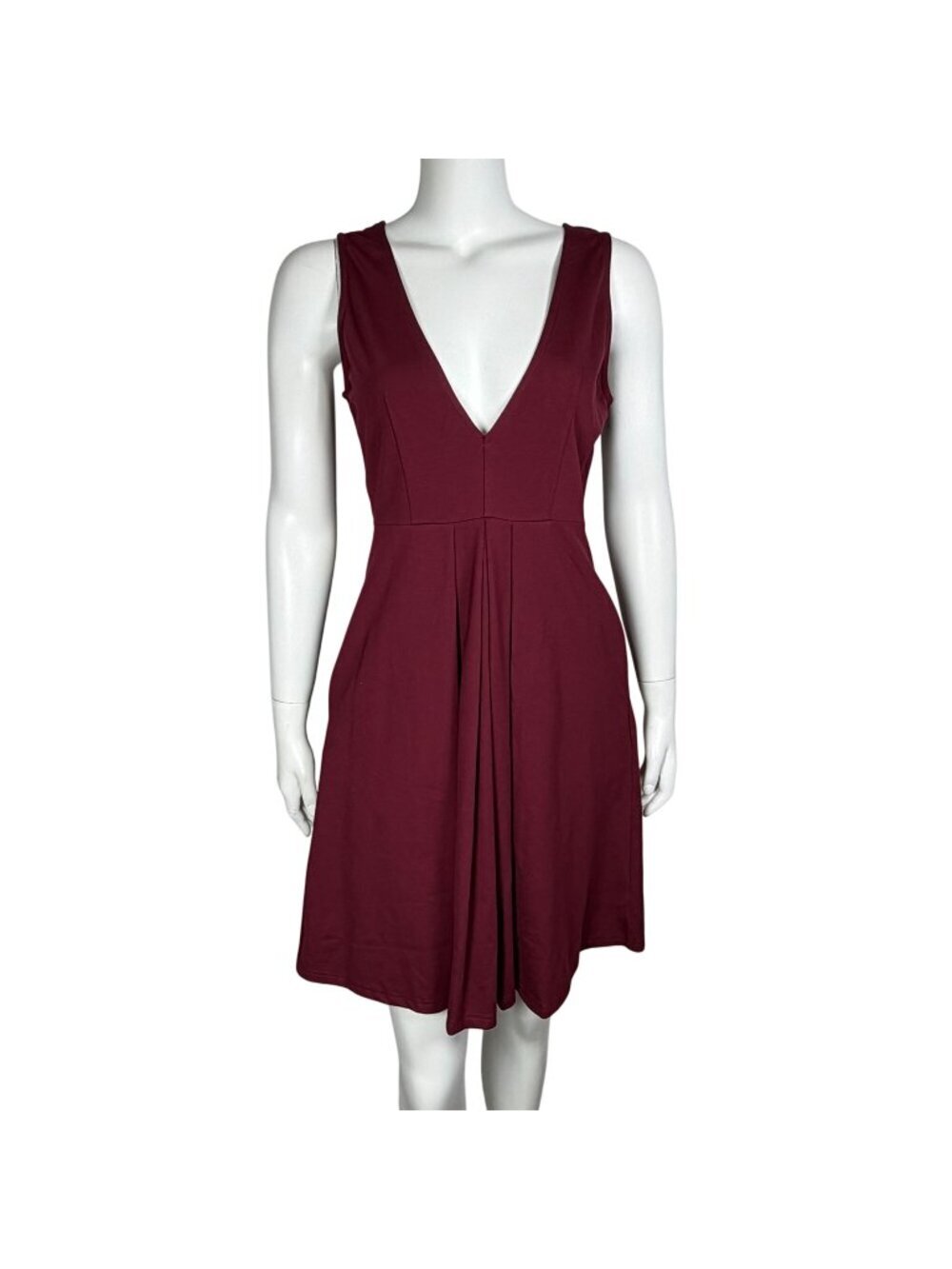 Modcloth Sleeveless Fit and Flare Dress Size S Deep V Neck